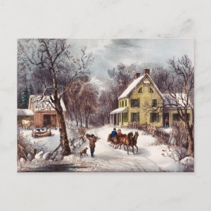 Carte Postale hiver vintage