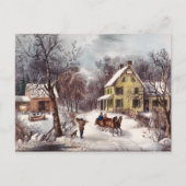 Carte Postale hiver vintage (Devant)