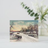 Carte Postale hiver vintage (Debout devant)