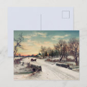 Carte Postale hiver vintage (Devant / Derrière)