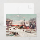 Carte postale hiver vintage (Devant / Derrière)