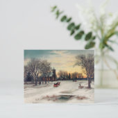 Carte postale hiver vintage (Debout devant)