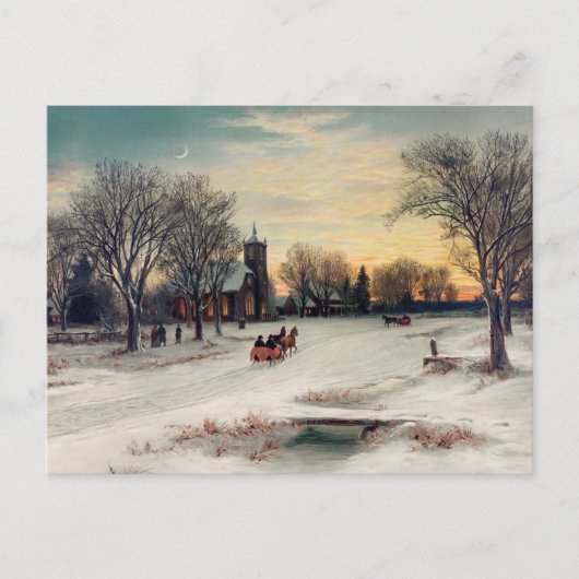 Carte postale hiver vintage (Devant)