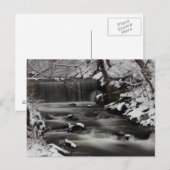 Carte postale hiver Waterfall (Devant / Derrière)