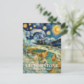 Carte Postale Hiver Yellowstone Mammoth Hot Springs Van Gogh (Debout devant)