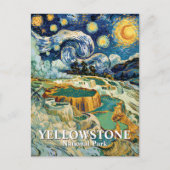 Carte Postale Hiver Yellowstone Mammoth Hot Springs Van Gogh (Devant)