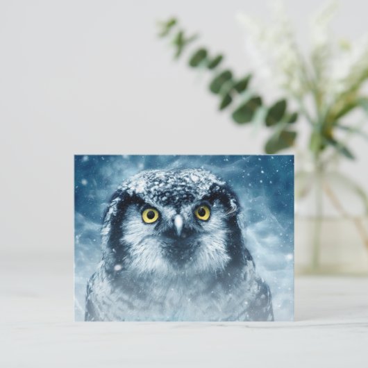 carte postale hivernale (Debout devant)