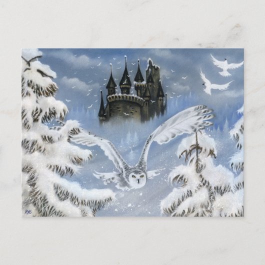 Carte postale Hivernale Château de Owls (Devant)
