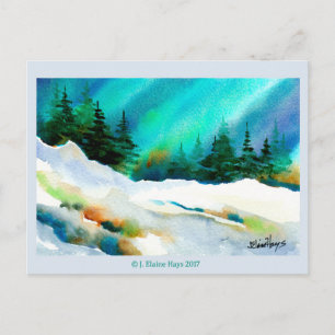 Carte postale hivernale Northern Lights