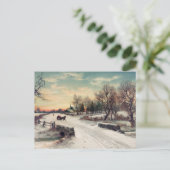 Carte postale hivernale vintage (Debout devant)