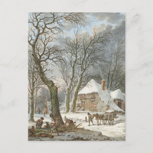 Carte postale hivernale vintage (Devant)