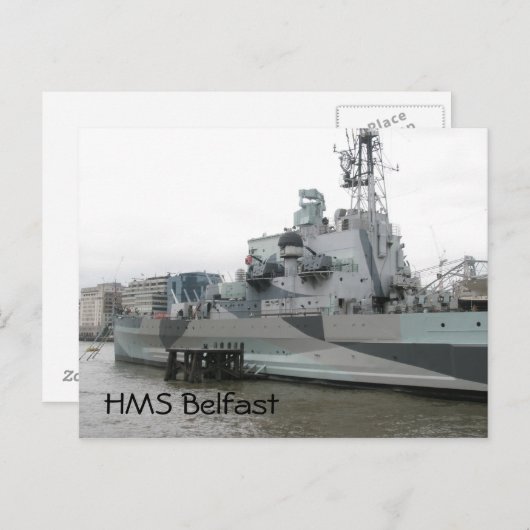 Carte Postale HMS Belfast (Devant / Derrière)