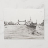 Carte Postale HMS Belfast sur la Tamise Londres.2006 (Devant)