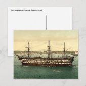 Carte Postale HMS Imprenable, Plymouth, Devon, Angleterre (Devant / Derrière)