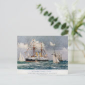 Carte Postale HMS inflexible en fer cuirassé 1876 (Debout devant)