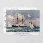 Carte Postale HMS inflexible en fer cuirassé 1876 (Devant / Derrière)