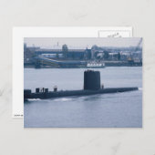 Carte Postale HMS Osiris" quittant la base navale de Portsmouth, (Devant / Derrière)