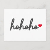 Carte Postale Ho Ho | Christmas Heart Modern Minimalist (Devant)