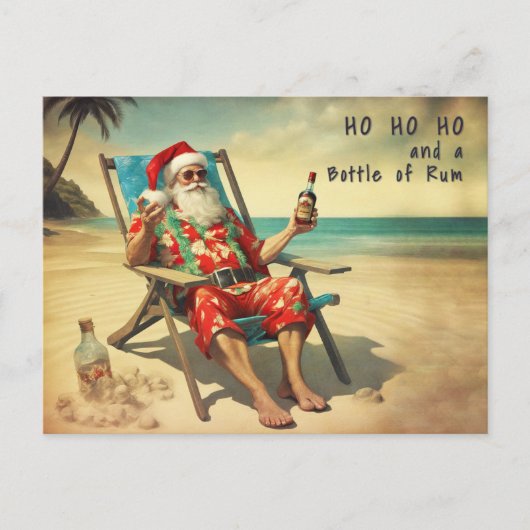 Carte Postale Ho Ho Ho Ho & Rum (Devant)