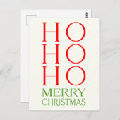 Carte Postale Ho Ho Ho Joyeux Noël (Devant / Derrière)