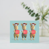 Carte Postale Ho Ho Ho Porcelets (Debout devant)
