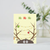 Carte Postale Ho Ho Ho Reindeer (Debout devant)
