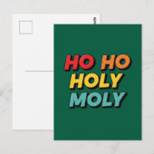Carte Postale Ho Ho Holy Moly Noël (Devant / Derrière)