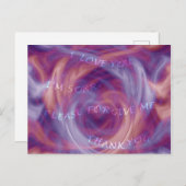 Carte Postale Ho' oponopono Purple Smoke (Devant / Derrière)