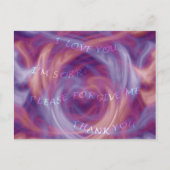 Carte Postale Ho' oponopono Purple Smoke (Devant)