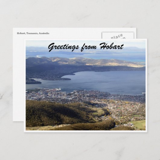 Carte Postale hobart afficher les voeux (Devant / Derrière)