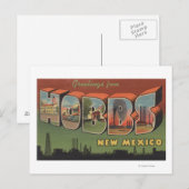 Carte Postale Hobbs, Nouveau-Mexique - Grandes Lettres Scènes 2 (Devant / Derrière)