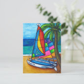 Carte postale Hobby colorée (Debout devant)