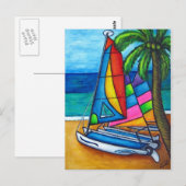 Carte postale Hobby colorée (Devant / Derrière)