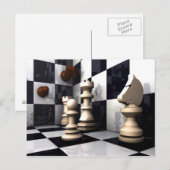Carte Postale Hobby des échecs de jeu (Devant / Derrière)