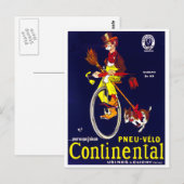Carte Postale Hobo et chien à vélo (Devant / Derrière)