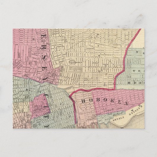 Carte Postale Hoboken, Jersey City (Devant)