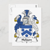 Carte Postale Hobson Family Crest (Devant / Derrière)