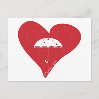 Carte Postale Hochzeit Herz