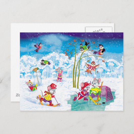 Carte Postale hockey (Devant / Derrière)