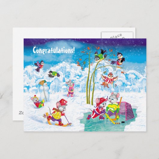 Carte Postale hockey (Devant / Derrière)