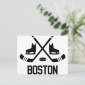 Carte Postale Hockey de Boston (Debout devant)