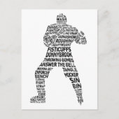 Carte Postale Hockey Enforcer Word Art (Devant)