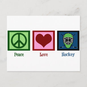 Carte Postale Hockey Peace Love