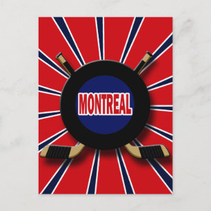 CARTE POSTALE HOCKEY RETRO MONTRÉAL