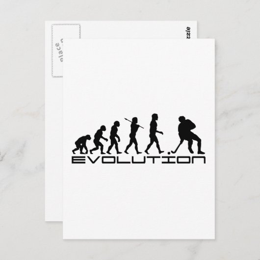 Carte Postale Hockey sur glace Hockey Sport Evolution Art (Devant / Derrière)