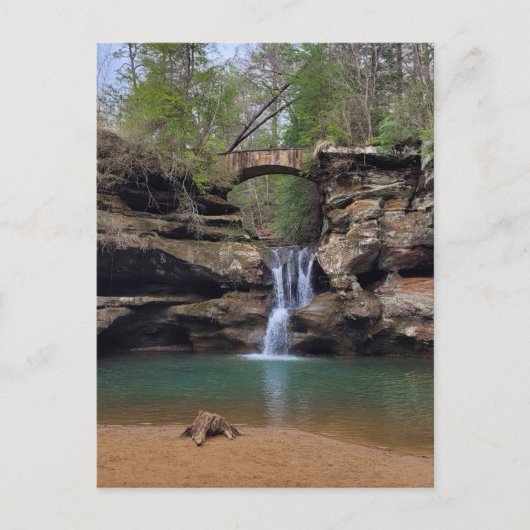 Carte Postale Hocking Hills Ohio Cascade Iconique (Devant)