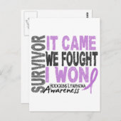 Carte Postale Hodgkins Lymphoma Survivor C'Est Venu Nous Nous Ba (Devant / Derrière)