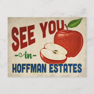 Carte Postale Hoffman Estates Illinois Apple - Vintage Travel