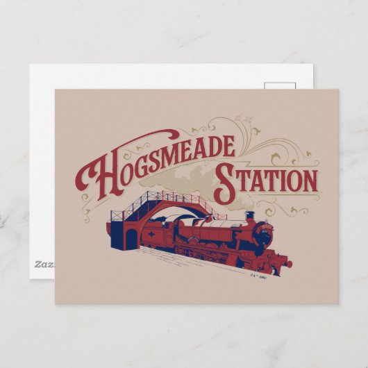 Carte Postale HOGSMEADE Station Vintage Graphisme (Devant / Derrière)