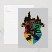 Carte Postale HoGWARTS™ Castle Crest House Insigne de fierté (Devant / Derrière)
